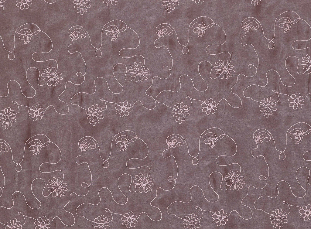 GLIMMER CORAL | 7993-922 - IRR ORGANZA WITH PROFILE BUTTERFLY CHAIN EMB. - Zelouf Fabrics