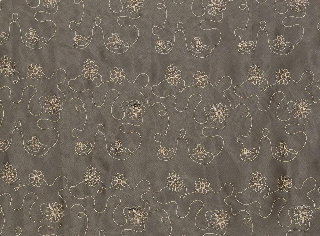 GLIMMER GOLD | 7993-922 - IRR ORGANZA WITH PROFILE BUTTERFLY CHAIN EMB. - Zelouf Fabrics