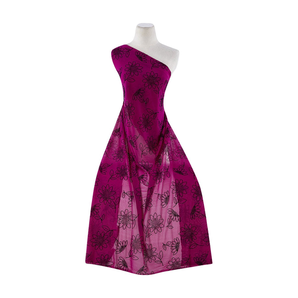 RED TIARA | 8039-631 - DOUBLE OMBRE ON MATTE JERSEY CHIFFON - Zelouf Fabrics