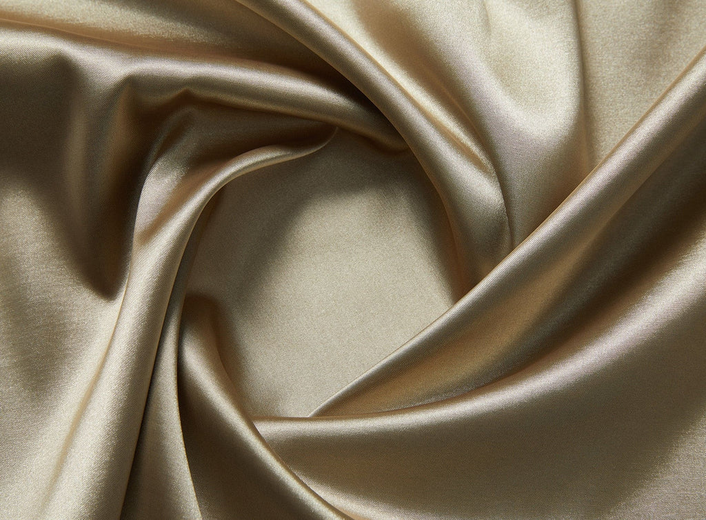 SOLID IRIDESCENT STRETCH SATIN  | 8083 GOLD PATINA - Zelouf Fabrics