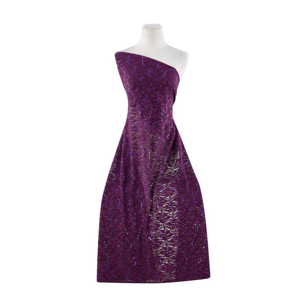 PURPLE | 8265-TRAN - TONAL STRETCH LACE WITH DOUGHNUT TRANS - Zelouf Fabrics