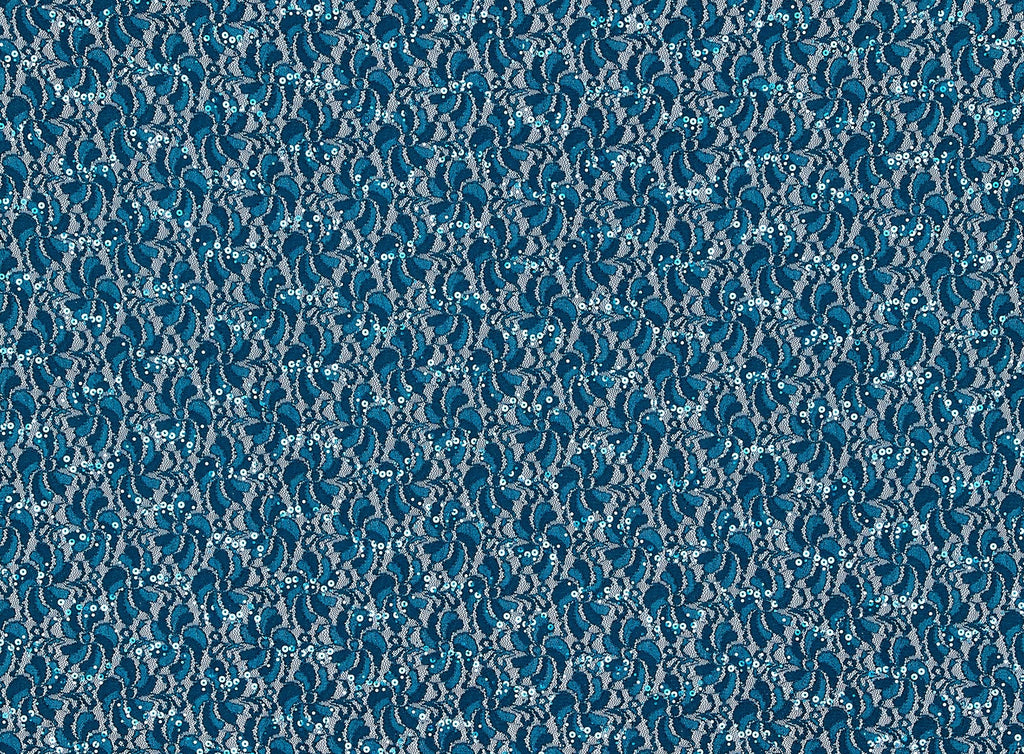 TEAL | 8265-TRAN - TONAL STRETCH LACE WITH DOUGHNUT TRANS - Zelouf Fabrics