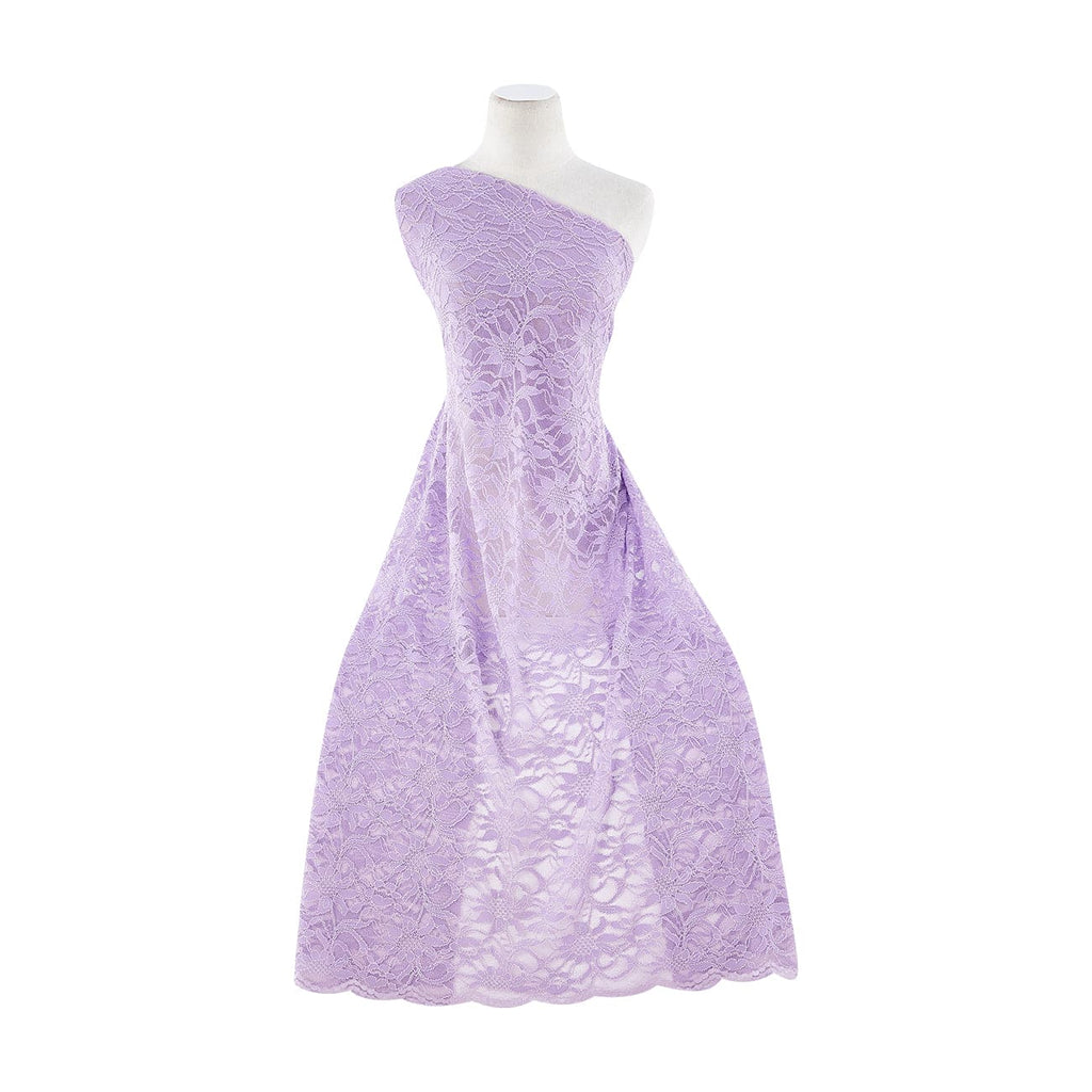 TONAL STRETCH LACE WITH SCALLOP  | 8266-SCALLOP FRENCH LAVENDER - Zelouf Fabrics