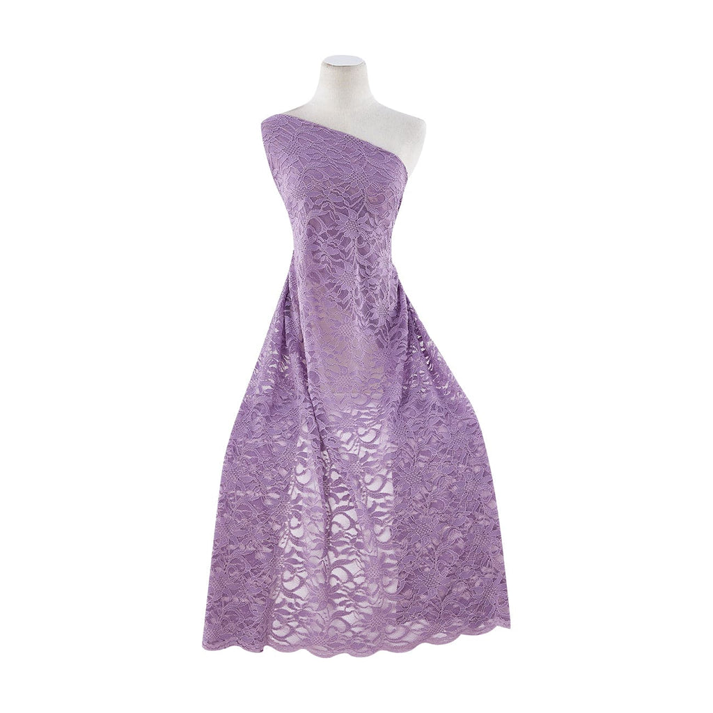 TONAL STRTCH LACE WITH SCALLOP  | 8266-SCALLOP FRENCH LILAC FR - Zelouf Fabrics