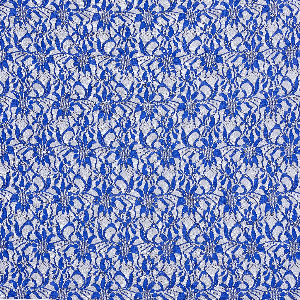 ALL ROYAL/SIL | 8266-TRAN-BLUE - TONAL STRETCH DOUGHNUT TRANS LACE - Zelouf Fabric