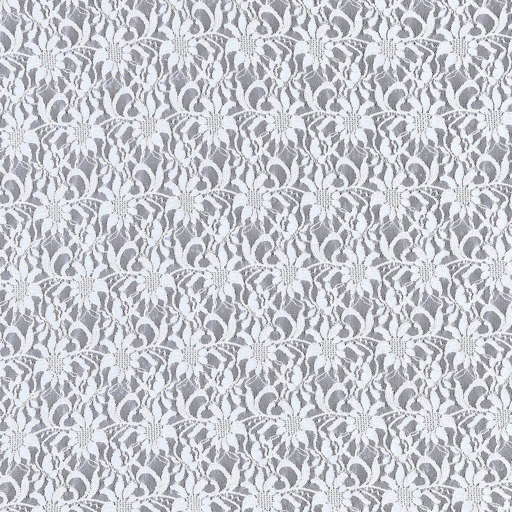 BRIDAL WHITE/CLEAR | 8266-TRAN-WHITE - TONAL STRETCH DOUGHNUT TRANS LACE - Zelouf Fabric