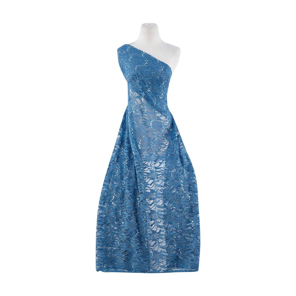 STRETCH TRANS LACE | 8266-TRANS STAINED BLUE - Zelouf Fabrics