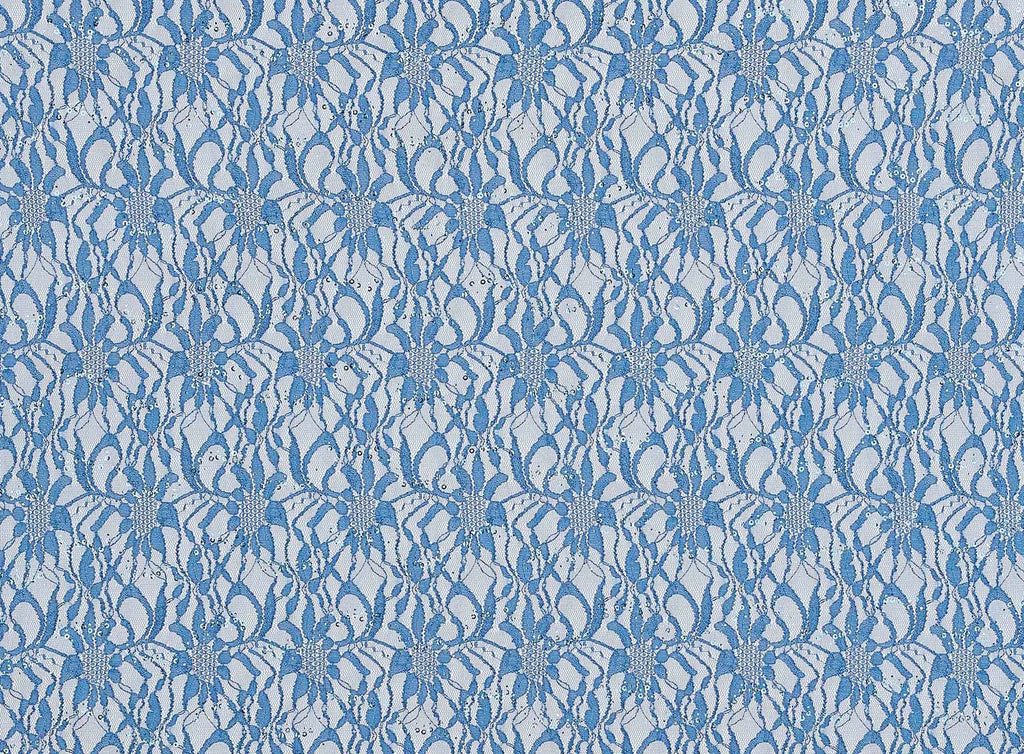 STAINED BLUE | 8266-TRAN-BLUE - TONAL STRETCH DOUGHNUT TRANS LACE - Zelouf Fabrics