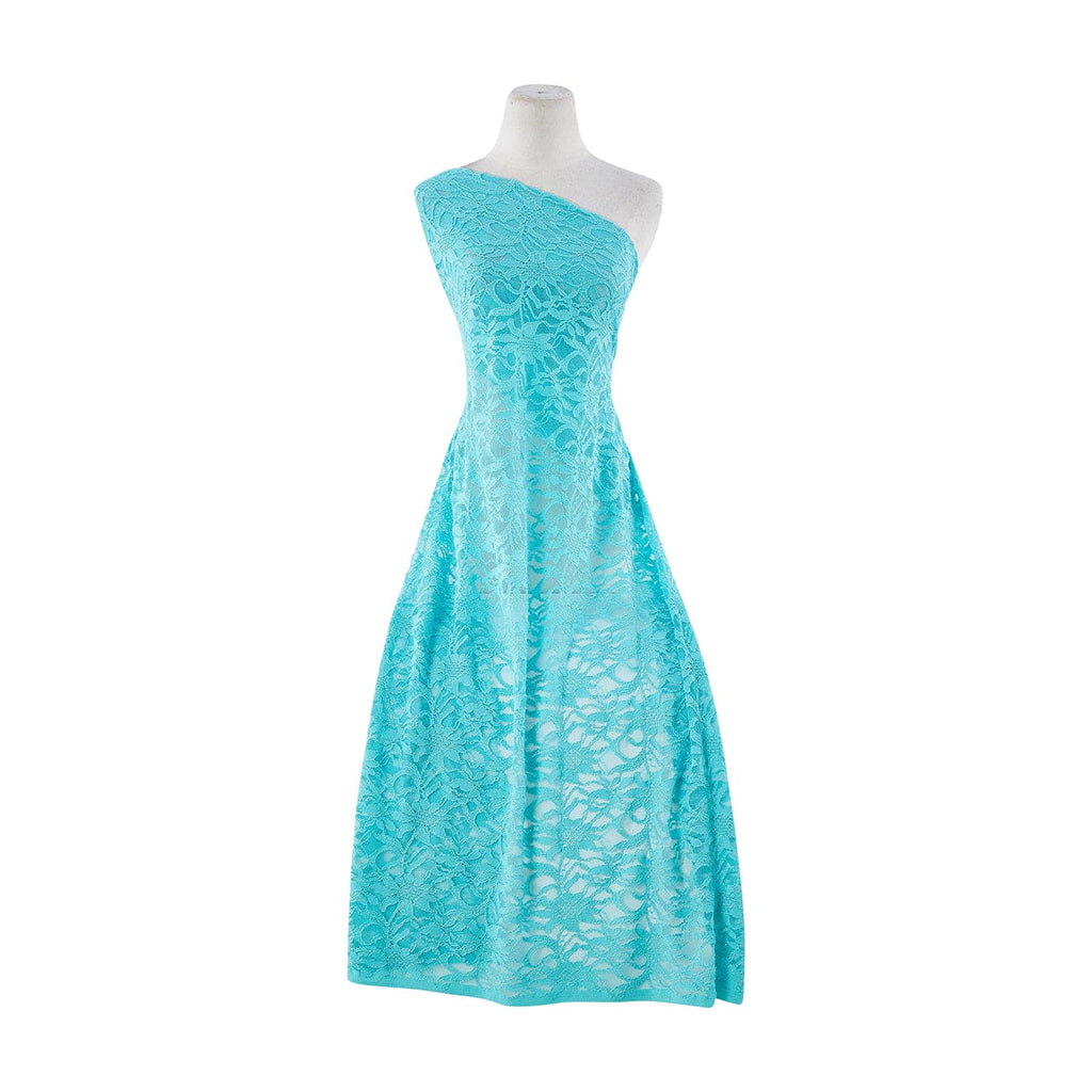 AQUA FLEUR | 8266 - TONAL STRETCH LACE - Zelouf Fabric