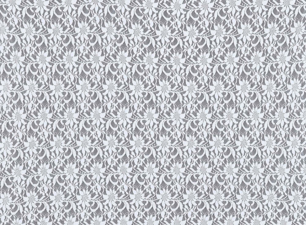 BRIDAL WHITE | 8266-WHITE - TONAL STRETCH LACE - Zelouf Fabrics