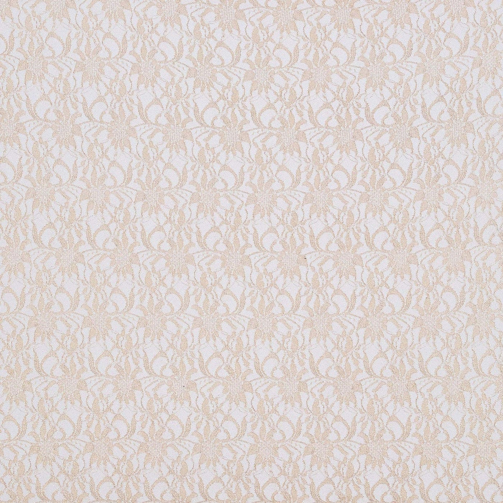 LATTE SHADOW | 8266-SC ROLGLIT-BROWN - TONAL STRETCH ROLLER GLITTER SCALLOP LACE - Zelouf Fabric