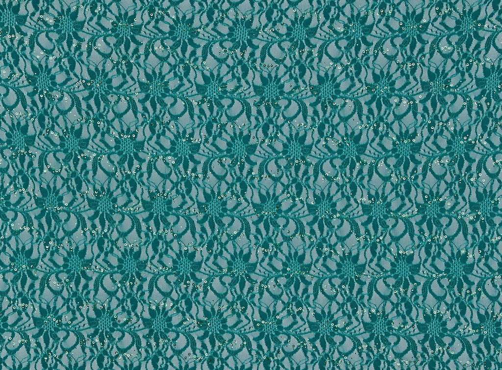 AUDACIOUS EMERALD | 8266TRAN-SCALOP - TONAL STRETCH LACE W/TRAN-SCALLOP - Zelouf Fabrics