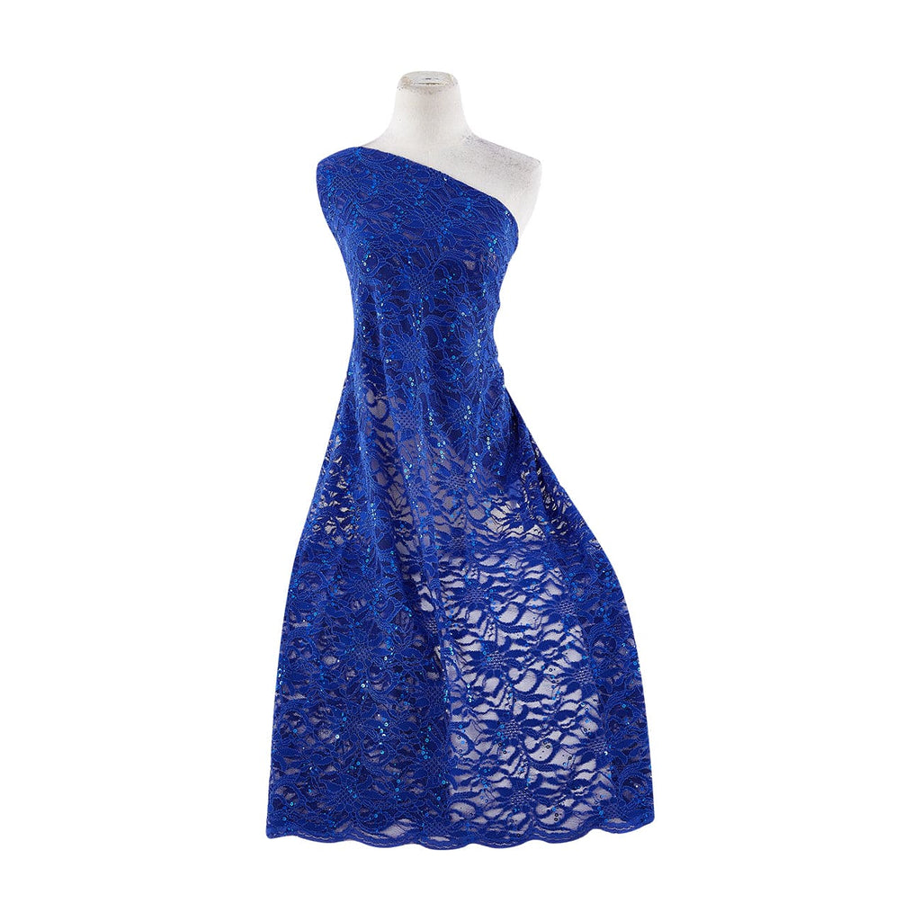ROYAL ROUGE | 8266TRAN-SCALOP - TONAL STRETCH LACE W/TRAN-SCALLOP - Zelouf Fabrics