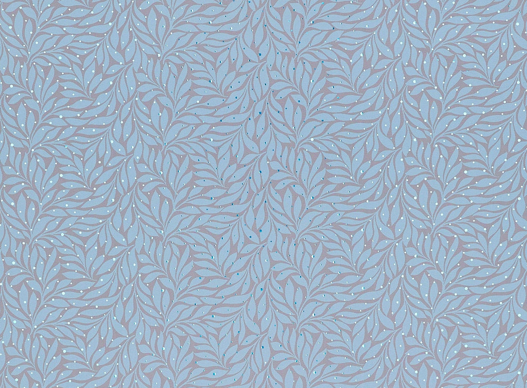 LEAVES IN MOTION PRINT W/HOLOGRAM ON TULLE  | 8292-1060HOLO  - Zelouf Fabrics