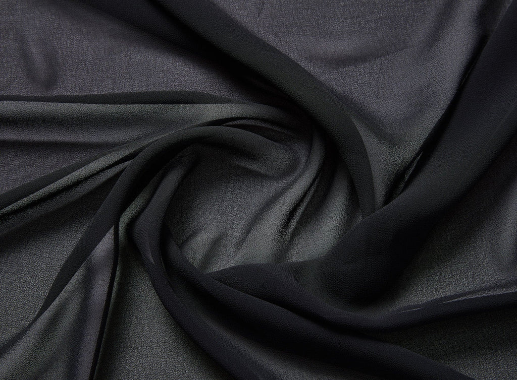 SOLID LEXUS CHIFFON  | 8350 BLACK - Zelouf Fabrics