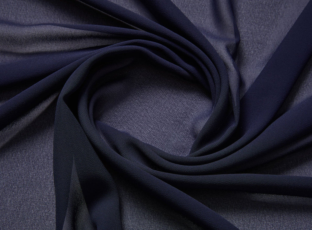 SOLID LEXUS CHIFFON  | 8350 NAVY - Zelouf Fabrics