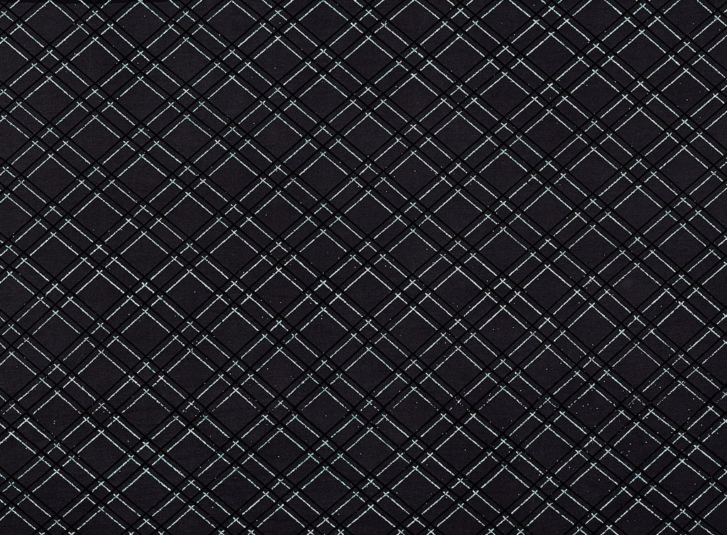 PLAID FLOCK AND OUTLINE GLITTER ON ITY  | 8351-1181  - Zelouf Fabrics