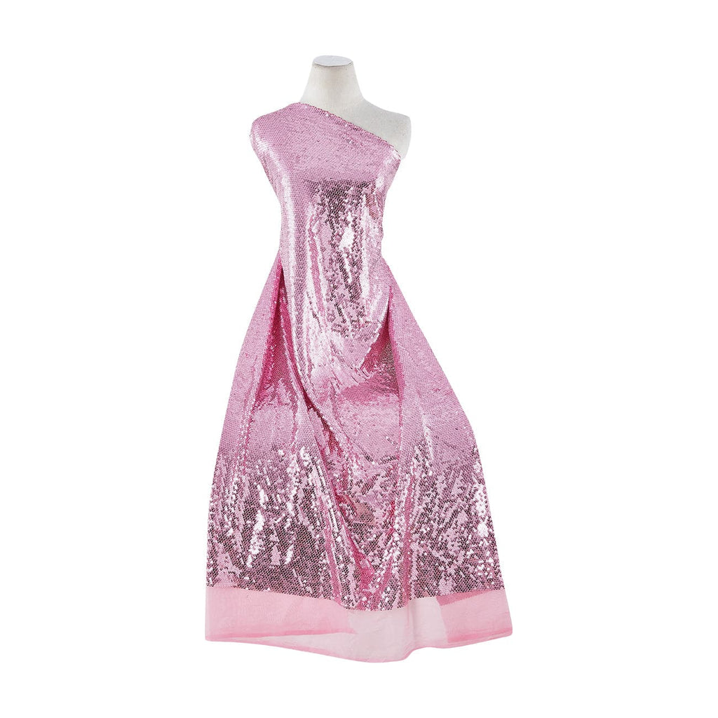 BABY PINK | 8395-1060 - 5MM ALL OVER SEQUIN ON TULLE MESH - Zelouf Fabrics
