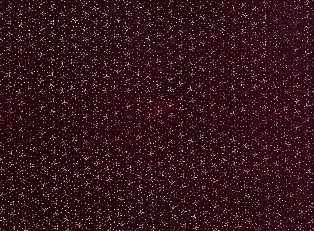BOWS AND DOTS GLITTER SPANDEX VELVET  | 8430-323  - Zelouf Fabrics