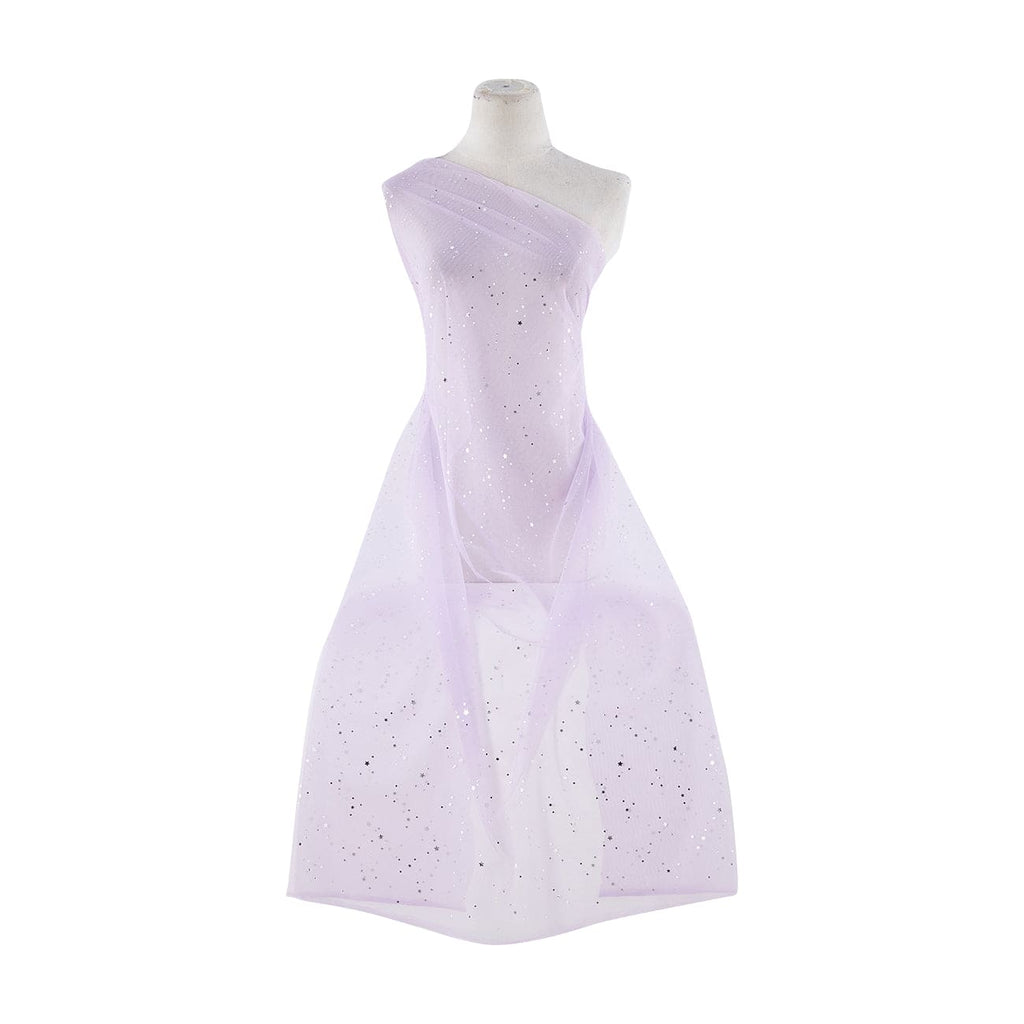 STAR TRANS ON TULLE  | 8528-1060 SPRING LILAC/SIL - Zelouf Fabrics