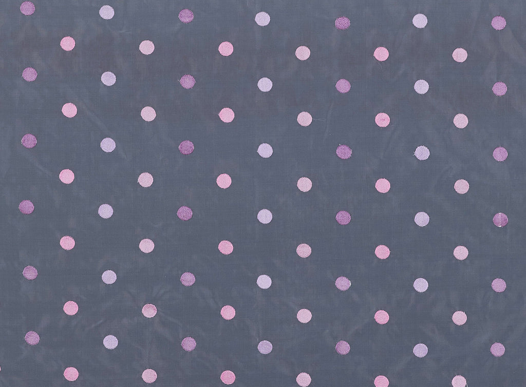 DOTS DOUBLE SCALLOP EMBROIDERY ON TWO PLY ORGANZA  | 8542-949  - Zelouf Fabrics