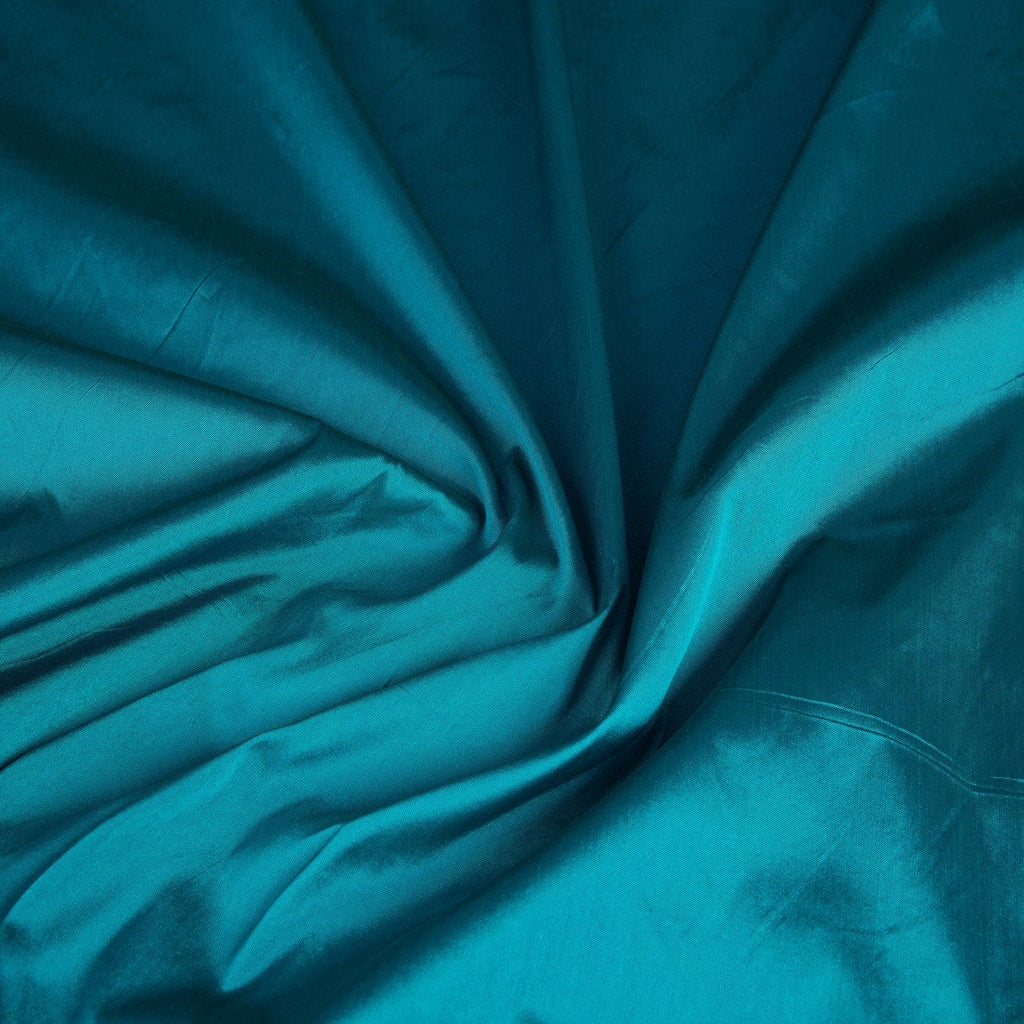 SILKY TAFFETA | 8555 TEAL - Zelouf Fabrics