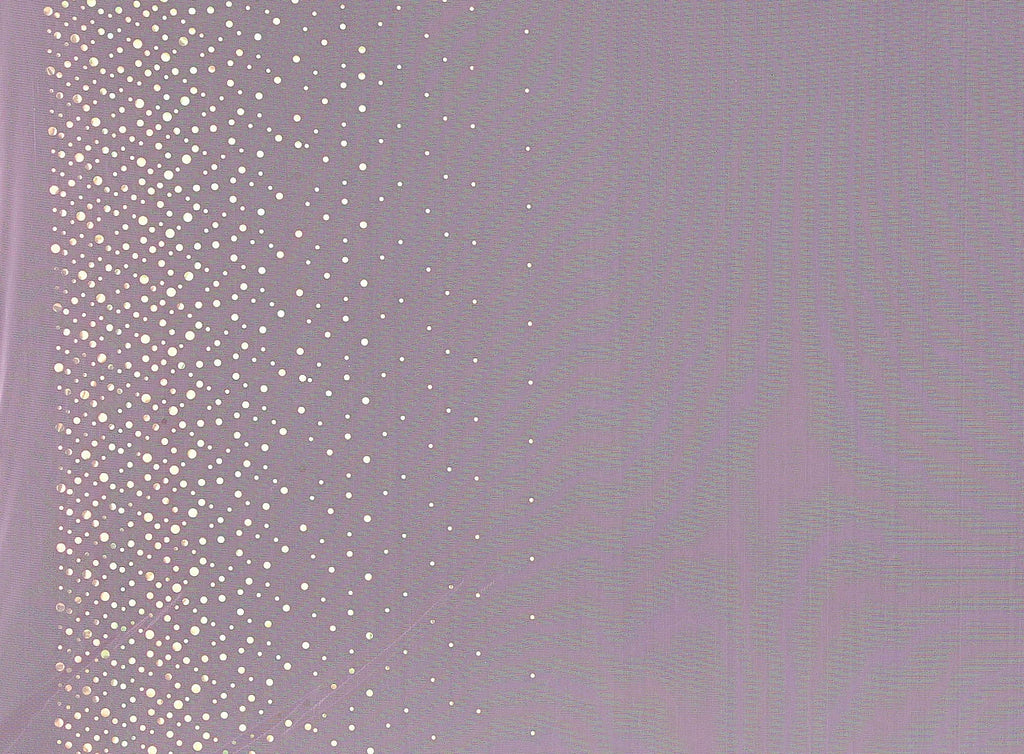 CUPID PINK | 8591-1060 - VARIGATED RAINBOW DOT TRANS DBL BORDER ON TULLE - Zelouf Fabrics