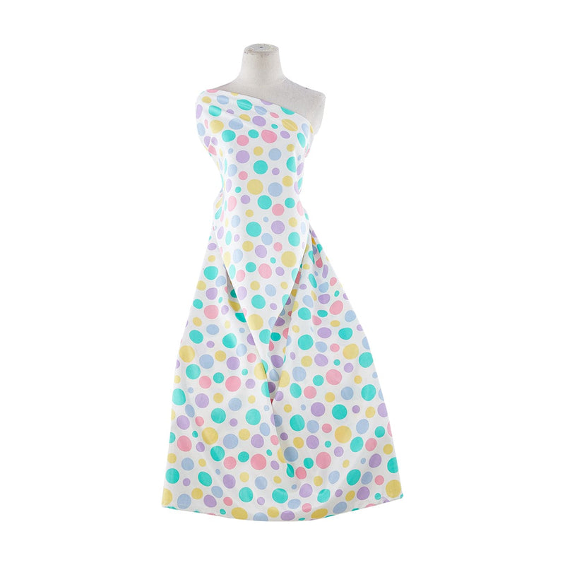 VARIGATED MULTI COLOR DOTS ON SHANTUNG  | 8602-6418