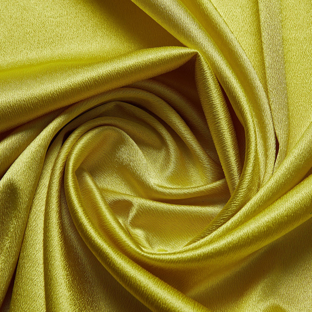 SOLID RIA CREPE SATIN  | 8611 HOT LEMON - Zelouf Fabrics