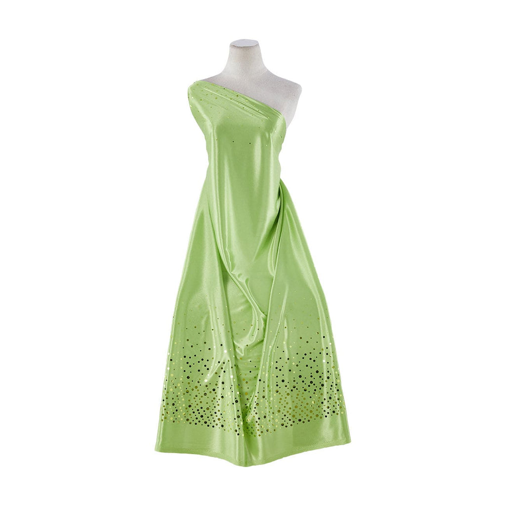 TONIC LIME | 8729-4344 - DOUBLE BORDER TRANS ON SILKY KNIT - Zelouf Fabrics