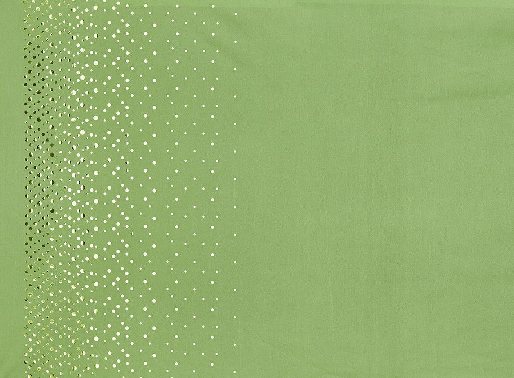 TONIC LIME | 8729-4344 - DOUBLE BORDER TRANS ON SILKY KNIT - Zelouf Fabrics