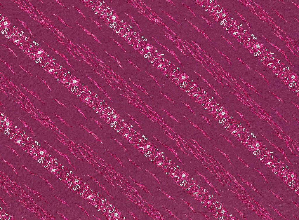 CHILLED STRAWBE | 8798-1060 - LEOPARD & FLOWER GLITTER ON TULLE - Zelouf Fabrics
