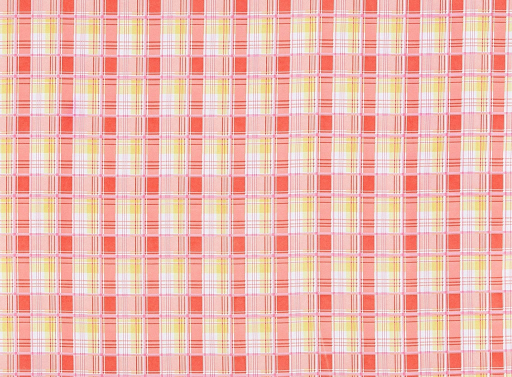 PLAID PRINT ON SATIN BACK SHANTUNG  | 8823-7900S  - Zelouf Fabrics