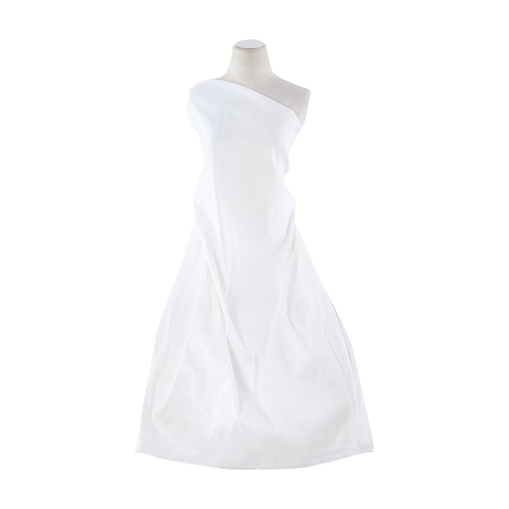 SOLID SLUB STRETCH IRIDESCENT SHANTUNG  | 8934 WHITE - Zelouf Fabrics