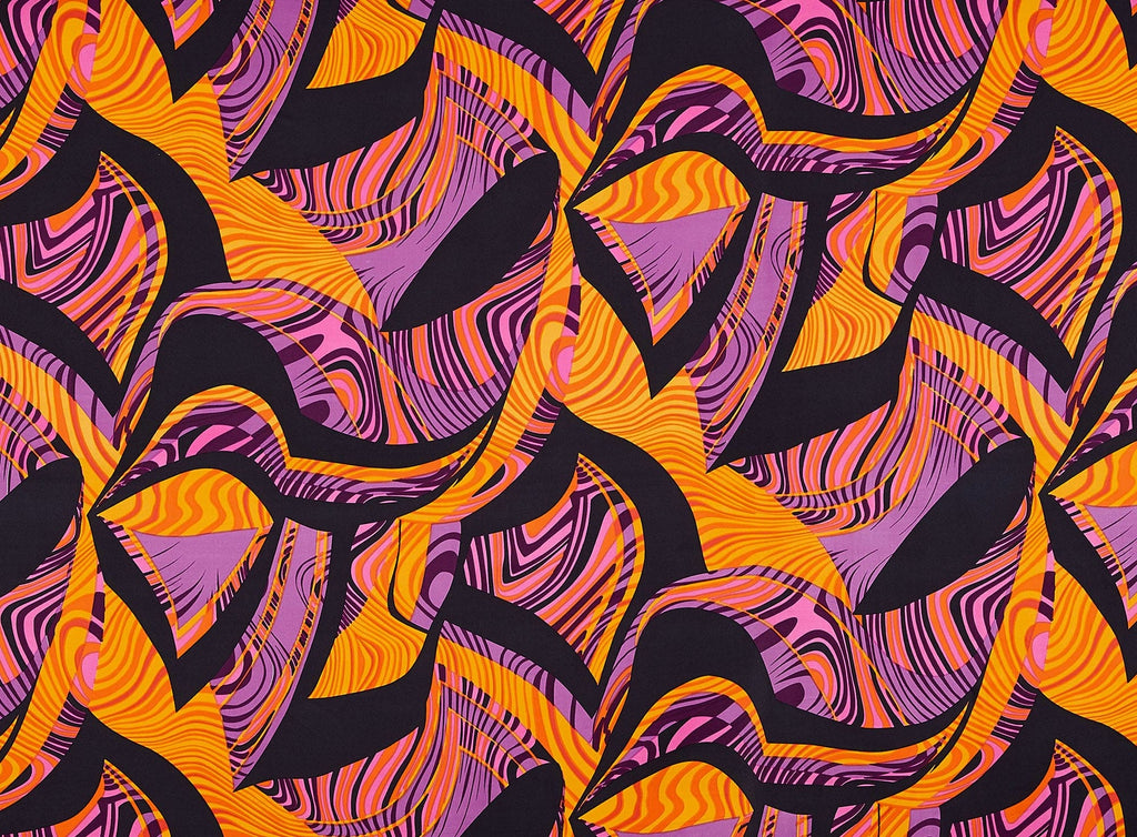 SWIRL PRINT ON CHARMEUSE  | 8960-404  - Zelouf Fabrics