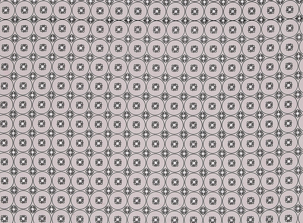 CIRCLE & FLOWER FLOCK W/GLITTER HOLOGRAM ON ORGANZA  | 9018-922  - Zelouf Fabrics
