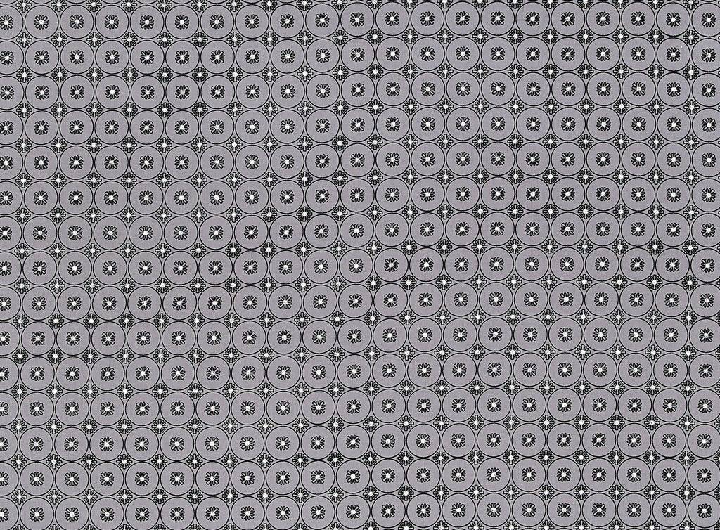 CIRCLE & FLOWER FLOCK W/GLITTER HOLOGRAM ON ORGANZA  | 9018-926  - Zelouf Fabrics