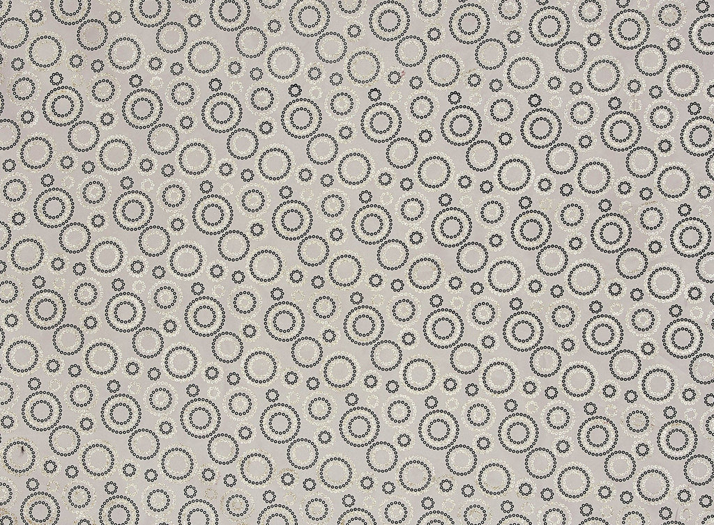 MULTI CIRCLE FLOCK AND GLITTER ON ORGANZA  | 9019-922  - Zelouf Fabrics