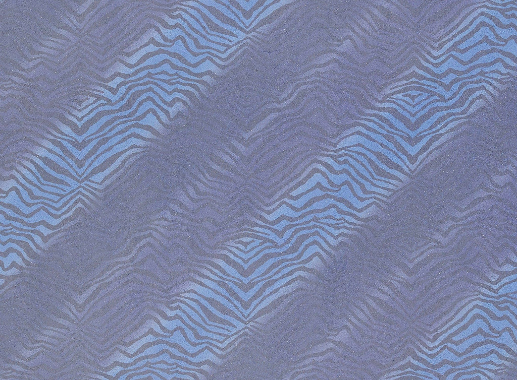ROYAL | 9085-631 - ZEBRA PRINT WITH ROLLER GLITTER ON BIAS OMBRE MJC - Zelouf Fabrics