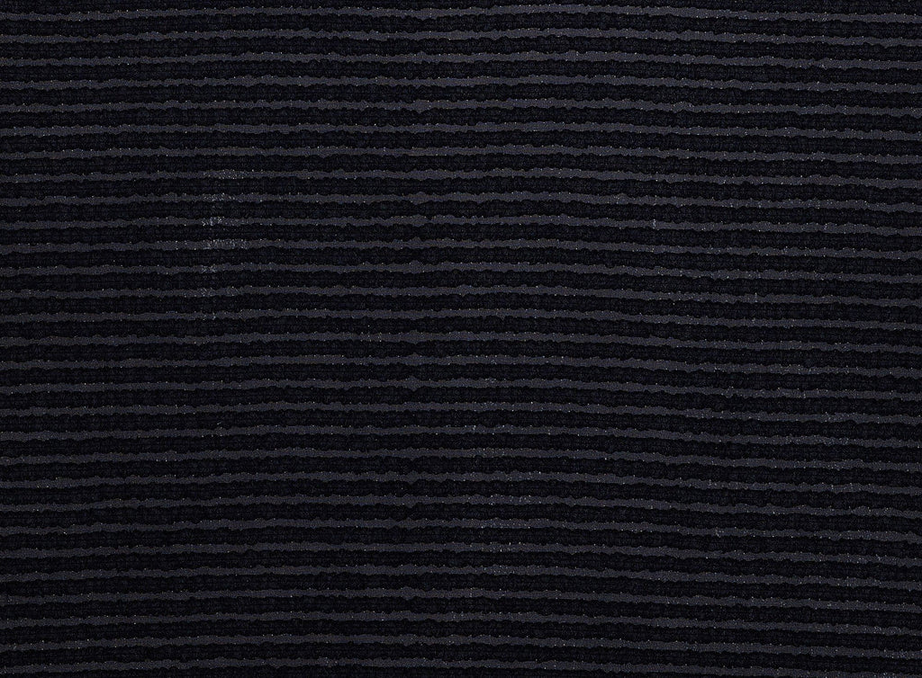 BLACK | 9147 - TUXEDO RUFFLE KNIT - Zelouf Fabrics
