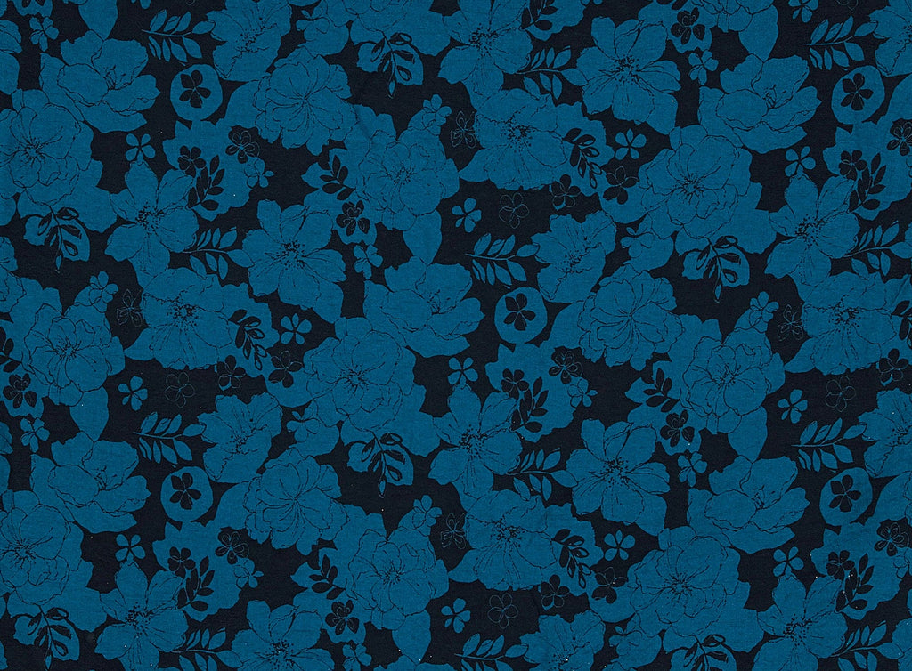 FLORAL DESIGN PRINT ON CLEOPATRA WASHER SHANTUNG  | 9168-8497  - Zelouf Fabrics