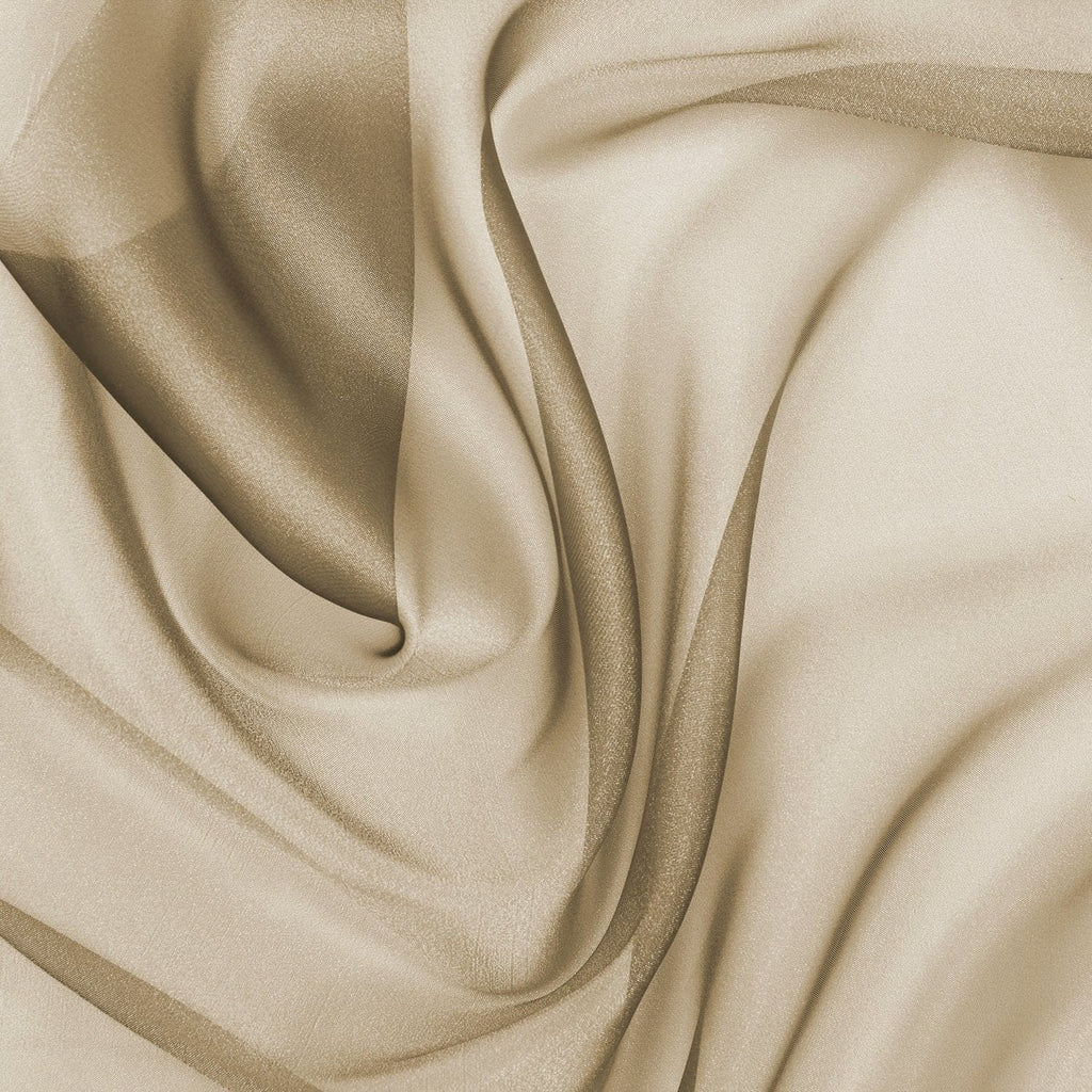 IRIDESCENT ORGANZA | 922 SPARKLING TAUPE - Zelouf Fabrics