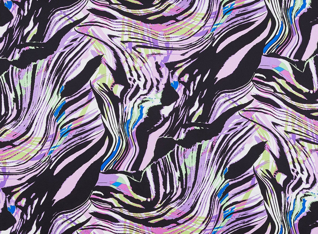 GRAPE WAVE | 9263-404 - ZEBRA PRINT ON CHARMEUSE - Zelouf Fabrics
