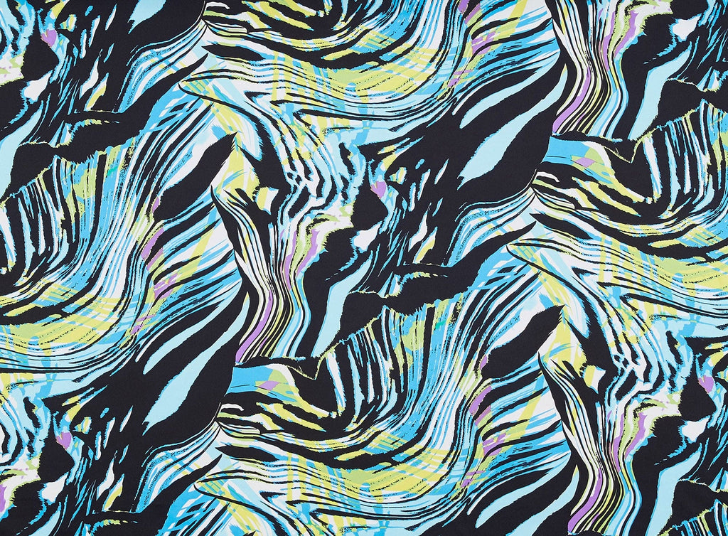 OCEAN WAVE | 9263-404 - ZEBRA PRINT ON CHARMEUSE - Zelouf Fabrics