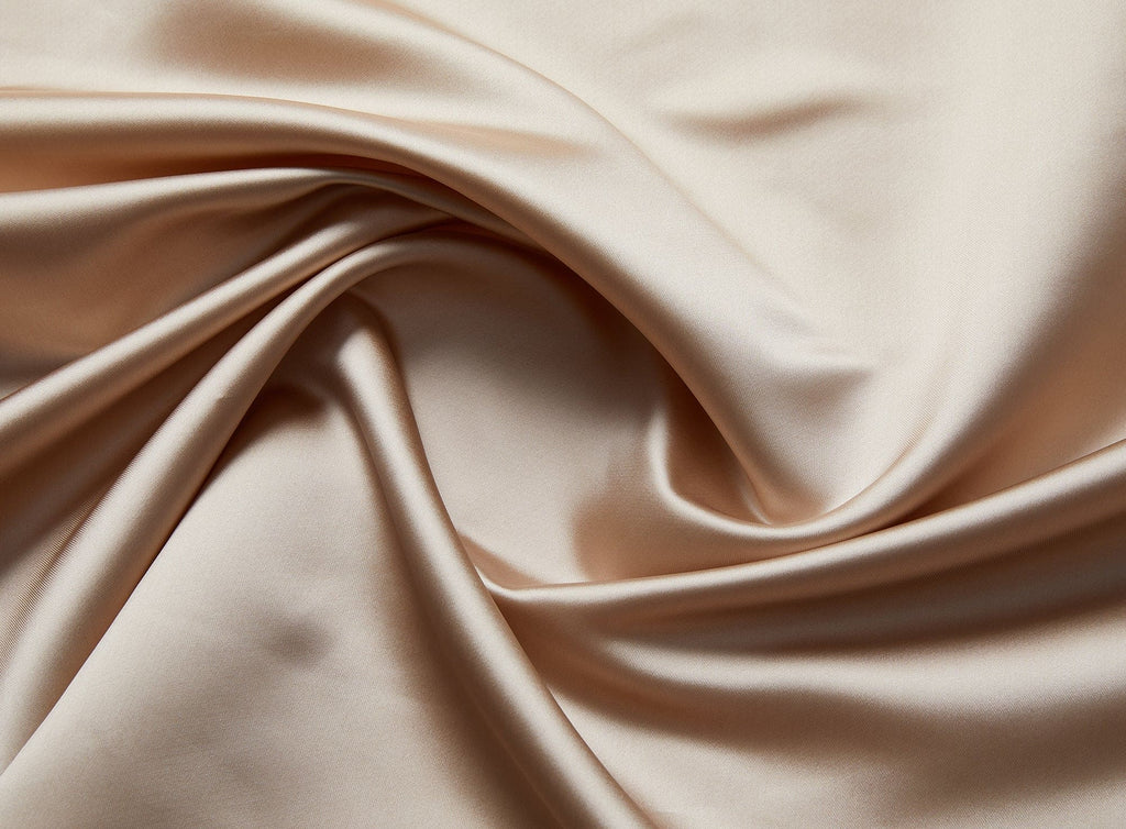 SOLID ACETATE BRIDAL SATIN  | 9280 BEIGE - Zelouf Fabrics