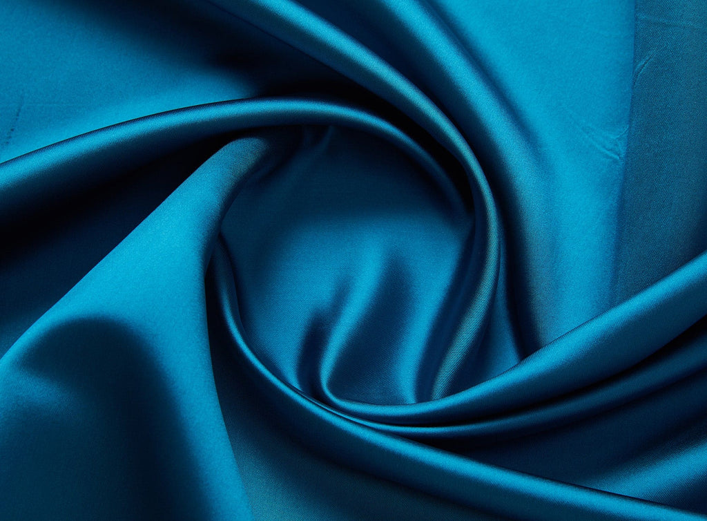 SOLID ACETATE BRIDAL SATIN  | 9280 TEAL - Zelouf Fabrics