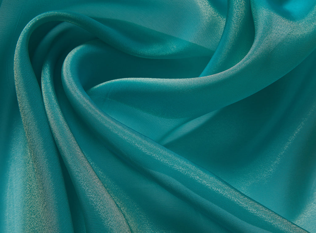 SUGAR ORGANZA  | 9292 SEAFOAM SCENE - Zelouf Fabrics