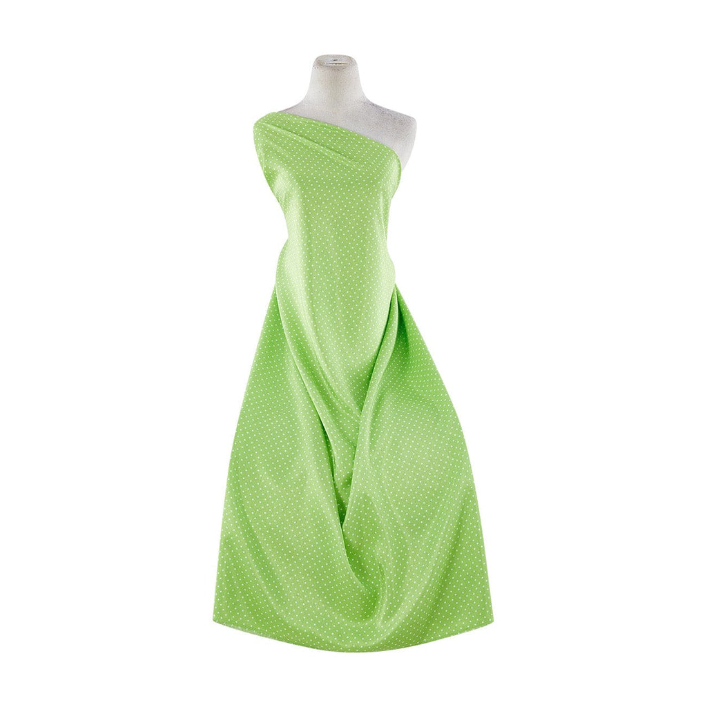 MINI DOT PRINT ON SHANTUNG  | 9309-7900S GREEN/WHITE - Zelouf Fabrics