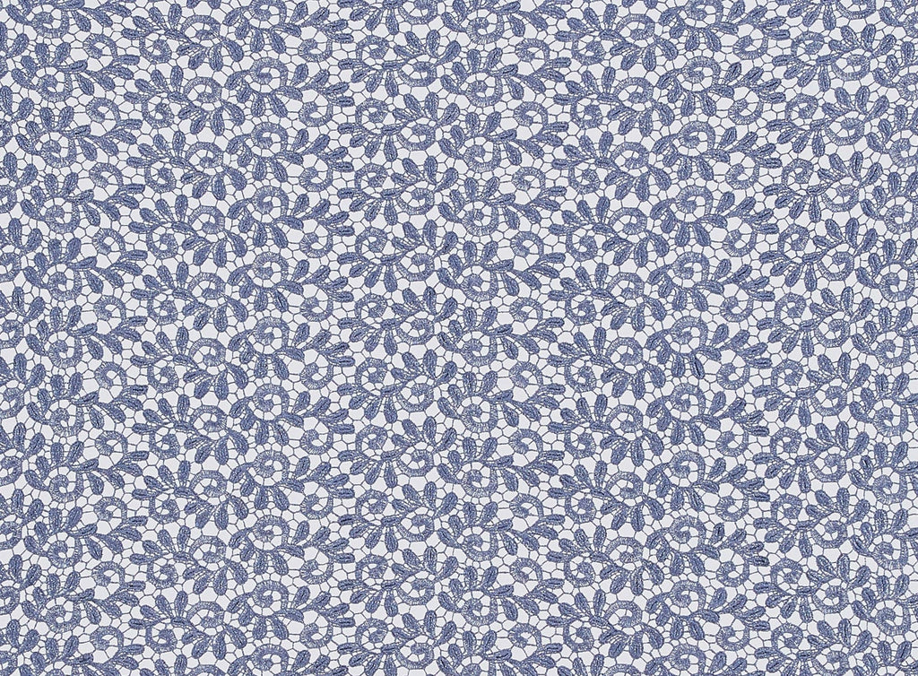 DENIM DIVA | 9342 - CHEMICAL LACE WITH METALLIC [SCALLOPED W/SELVEDGE] - Zelouf Fabrics
