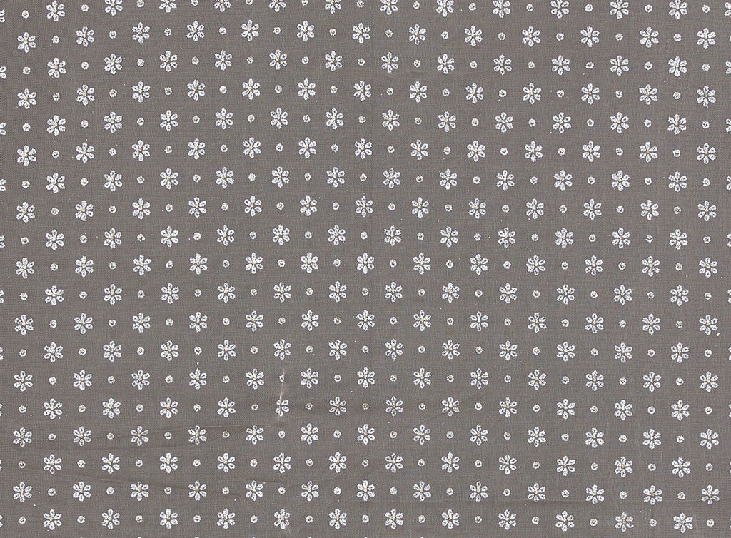 DAISY GLITTER WITH GLITTER ON TULLE  | 9355-1060  - Zelouf Fabrics